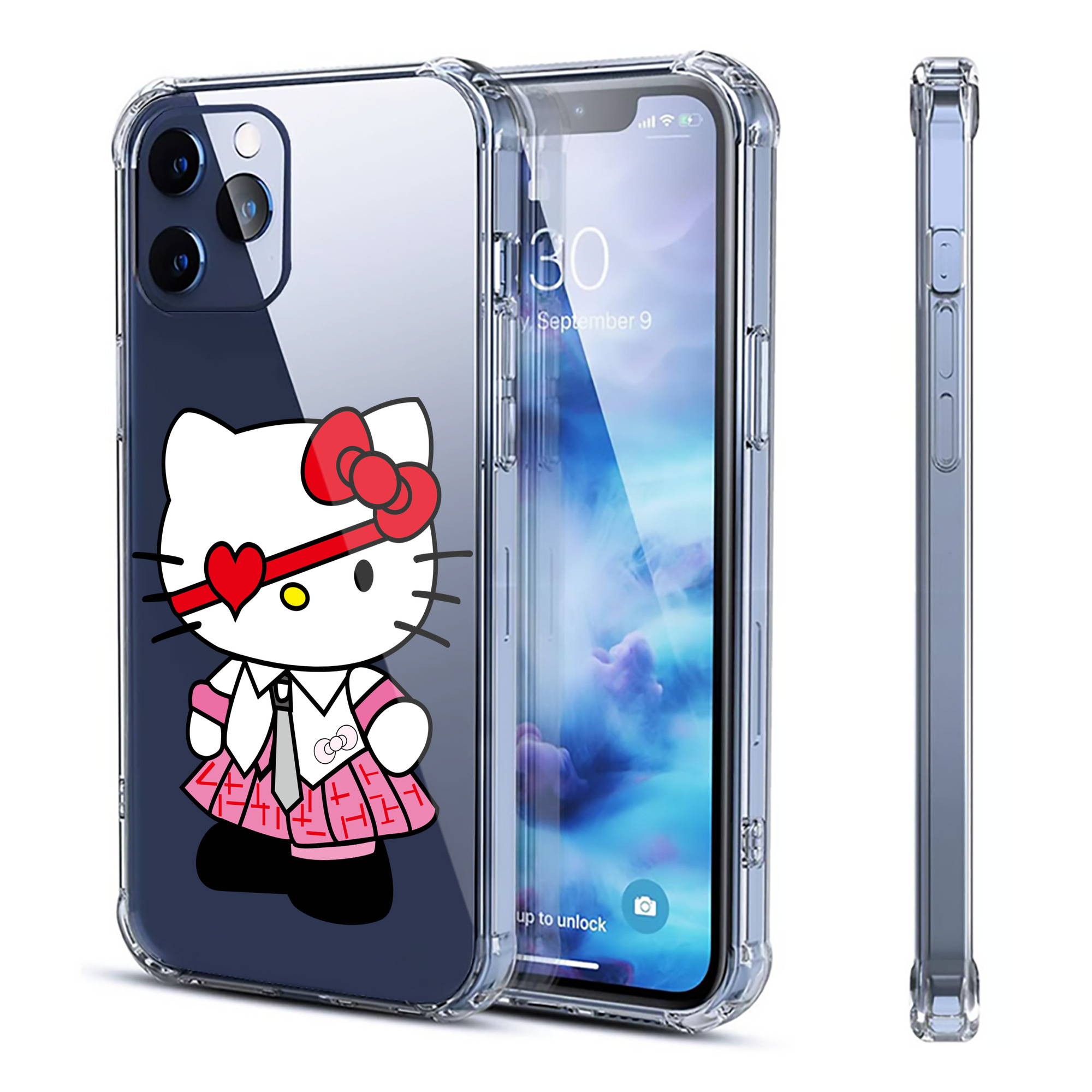 （画像用） Hello Kitty ハローキティ 【iPhone 12シリーズ対応】透明スマホケース（クリアソフトケース）
